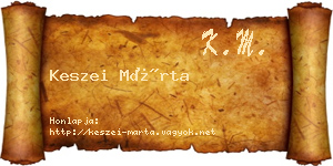 Keszei Márta névjegykártya